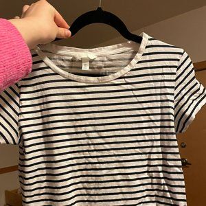 T-shirt, striped, black and white